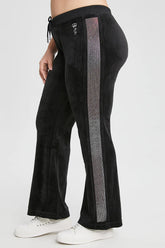 Plus-Size 30th Birthday Side Ombre Bling Wide Leg Pants