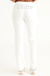 Wifey Customizable Big Bling Velour Track Pants