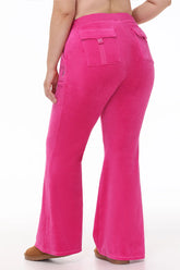 Plus-Size Hollywood Scottie Snap Pocket Velour Track Pants