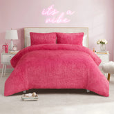Shaggy Faux Fur Comforter Set