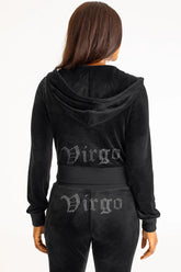 Virgo Customizable Big Bling Velour Hoodie