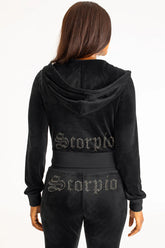Scorpio Customizable Big Bling Velour Hoodie