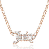 Juicy Script Crystal Chain Necklace