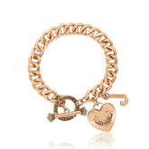 Heart Charm Toggle Bracelet