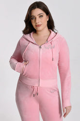 Plus-Size Angel Couture Big Bling Velour Hoodie