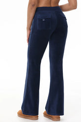 Hollywood Scottie Snap Pocket Cotton Velour Track Pants