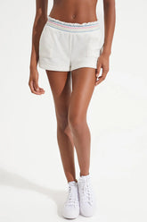 Retro Cotton Velour Shorts