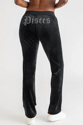 Pisces Customizable Big Bling Velour Track Pants