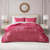 Crushed Velvet Comforter Set
