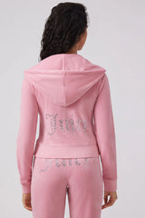 Angel Couture Big Bling Velour Hoodie