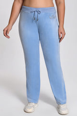 Plus-Size Angel Couture Big Bling Velour Track Pants
