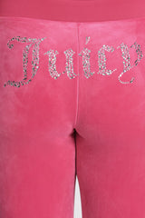 Plus-Size Angel Couture Big Bling Velour Track Pants