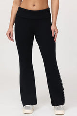 Fold Over Knit Wide Leg Pants