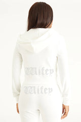 Wifey Customizable Big Bling Velour Hoodie