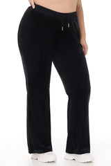 Plus-Size OG Big Bling Velour Track Pants