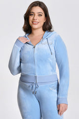 Plus-Size Angel Couture Big Bling Velour Hoodie