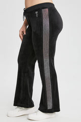Plus-Size 30th Birthday Side Ombre Bling Wide Leg Pants