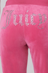 Angel Couture Big Bling Velour Track Pants