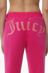 Technicolor Customizable Big Bling Velour Track Pants