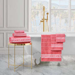 Plush Stripe Bath Towel Set