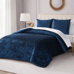 Crushed Velvet Comforter Set