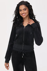 Ombre Big Bling Velour Hoodie