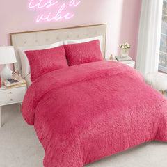 Shaggy Faux Fur Comforter Set