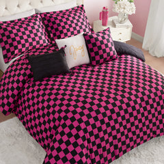 Checkerboard Reversible Comforter Set