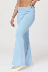 Fold Over Knit Wide Leg Pants