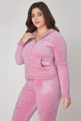 Plus-Size Monogram Heritage Cotton Velour Hoodie