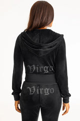 Virgo Customizable Big Bling Velour Hoodie