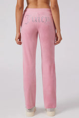 Angel Couture Big Bling Velour Track Pants