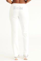 Bride Customizable Big Bling Velour Track Pants