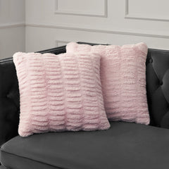 Pleated Faux Fur Decorative Pillow