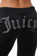 Custom Initial OG Big Bling Velour Track Pants