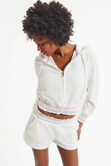 Retro Cotton Velour Hoodie