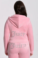 Plus-Size Angel Couture Big Bling Velour Hoodie