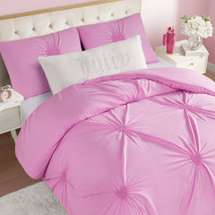 Amora Gathered Heart Comforter Set