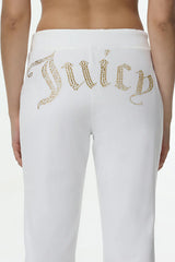 Technicolor Customizable Big Bling Velour Track Pants