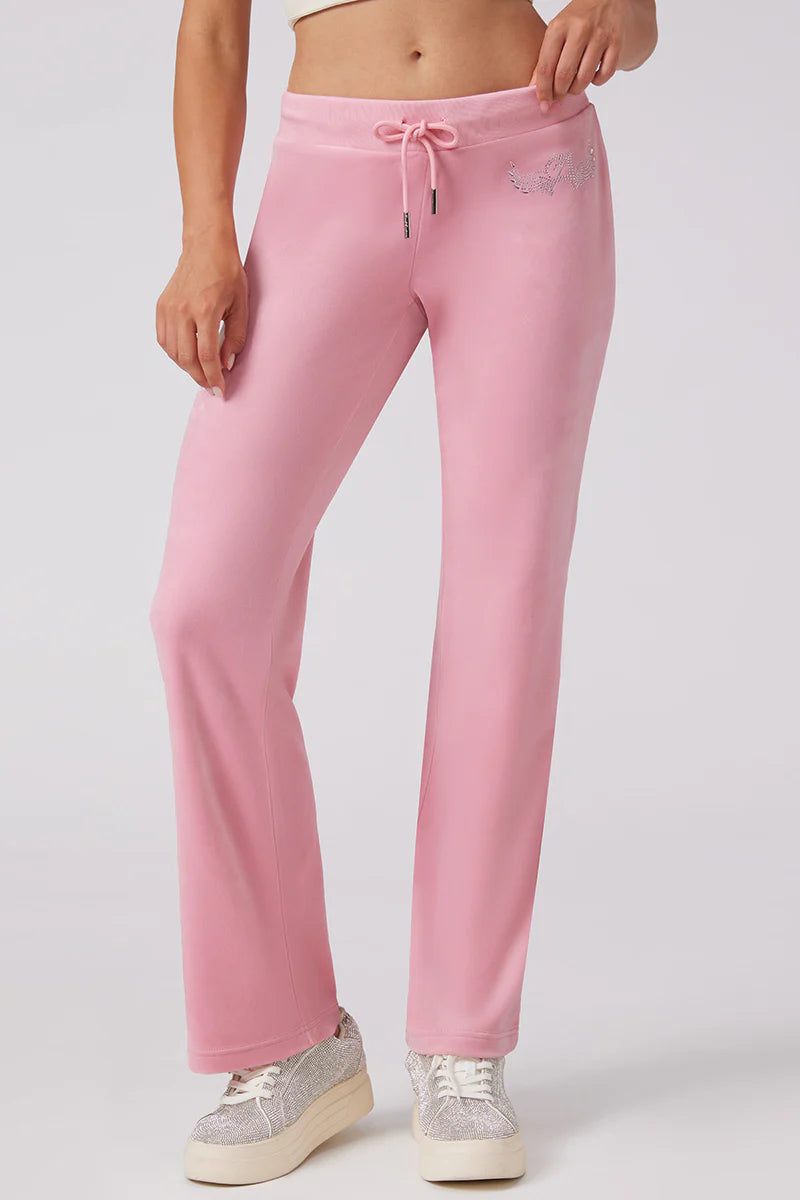 Angel Couture Big Bling Velour Track Pants