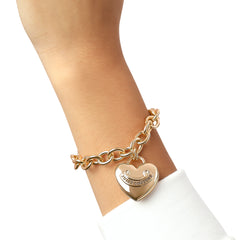 Heart Charm Chain Bracelet