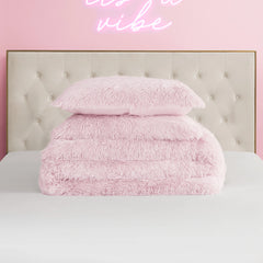 Shaggy Faux Fur Comforter Set