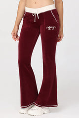 Sweetheart Cotton Velour Track Pants