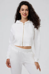 30th Birthday Ombre Fleece Cropped Hoodie