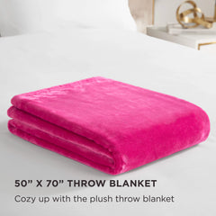 Solid Plush Throw Blanket