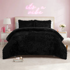 Shaggy Faux Fur Comforter Set