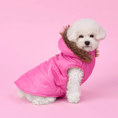 Pet Faux Fur Hooded Jacket