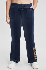 Plus-Size 30th Birthday Snap Pocket Velour Pants