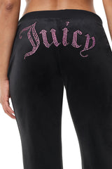 Technicolor Customizable Big Bling Velour Track Pants