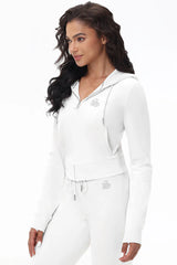 Custom Initial OG Big Bling Velour Hoodie